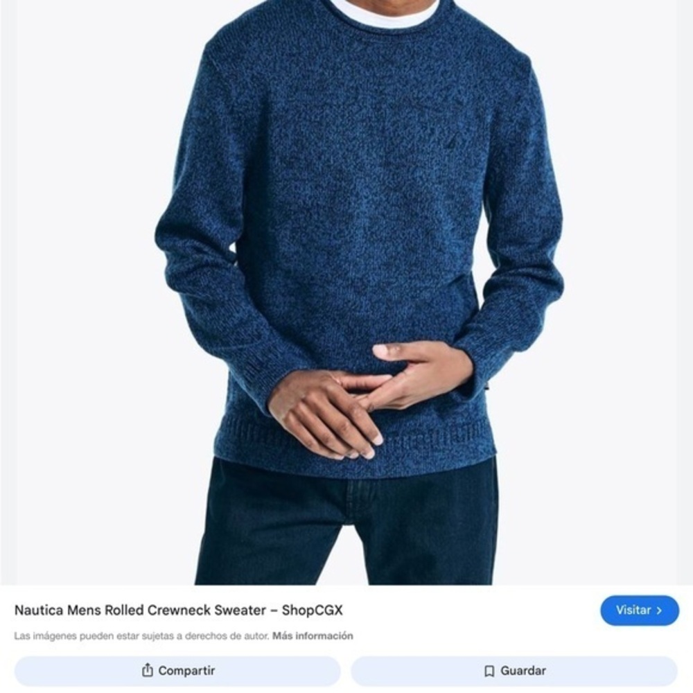 Nautica Men's Navy Sweater V-neck size XL